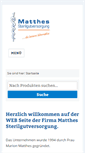 Mobile Screenshot of matthes-sterilgutversorgung.com